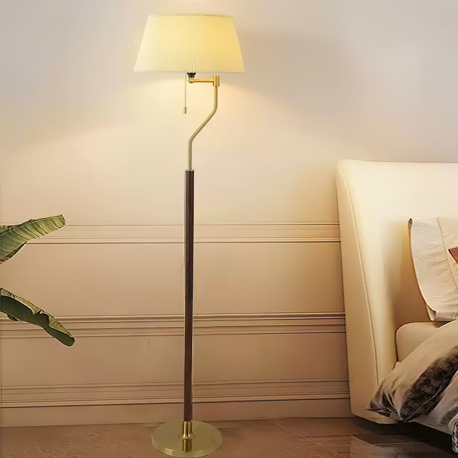 Walnut Whisper Tall Lamp Floor Lamp