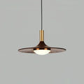 Walnut Wood Dish Droplight Pendant Light