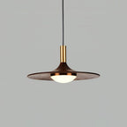 Walnut Wood Dish Droplight Pendant Light