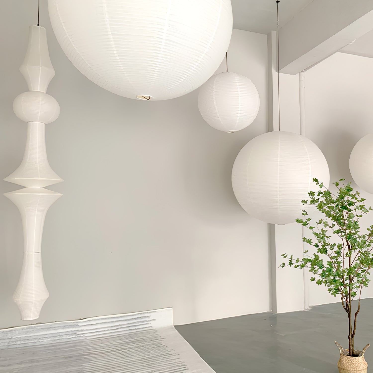 Washi Paper E Drop light Pendant Light