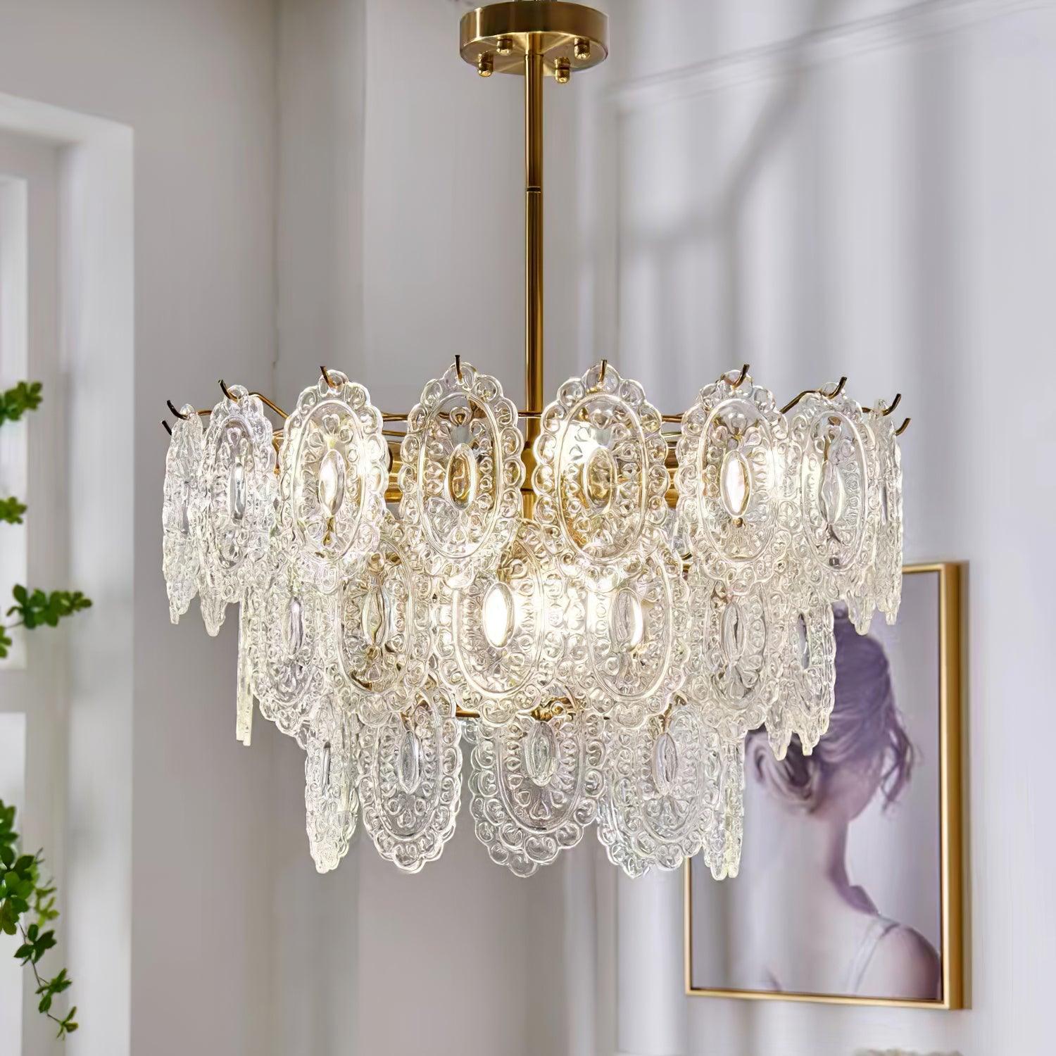 Wave Glass Electrolier Chandelier
