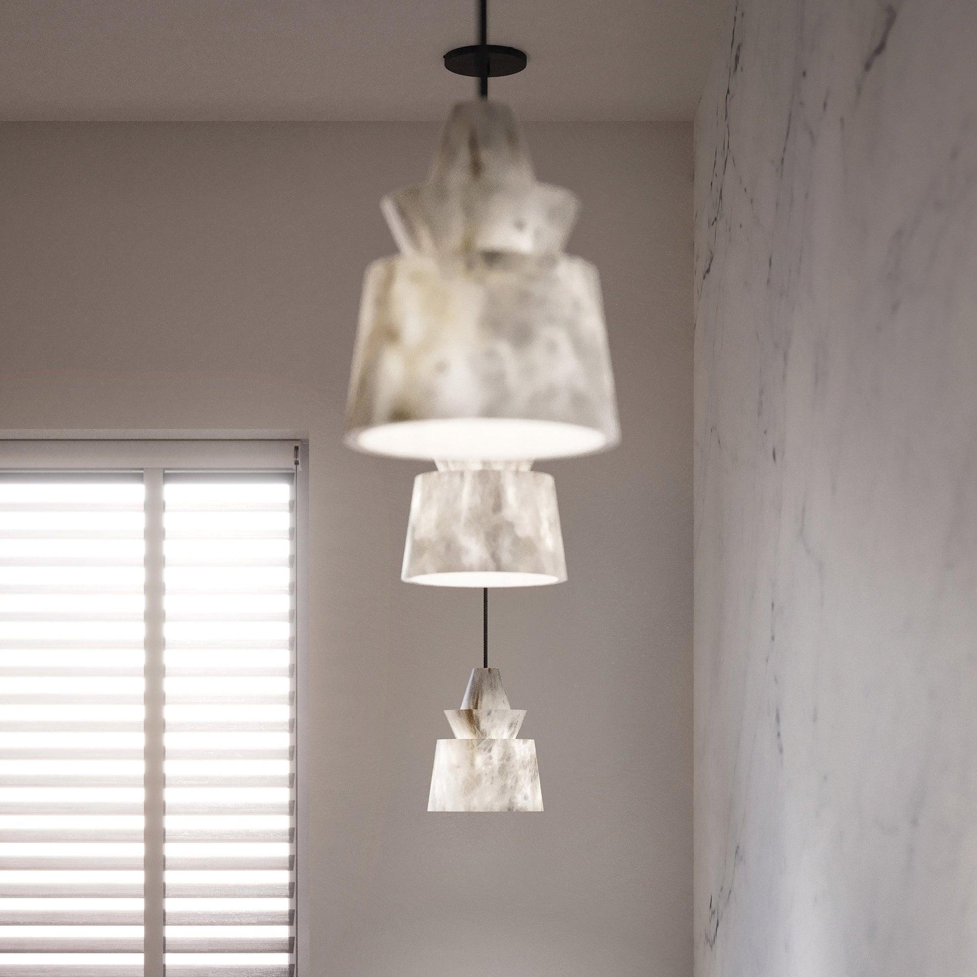 Strata Alabaster Pendant Light