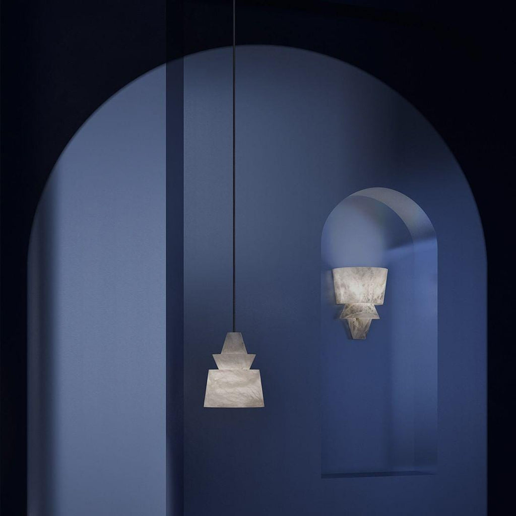 Strata Alabaster Pendant Light