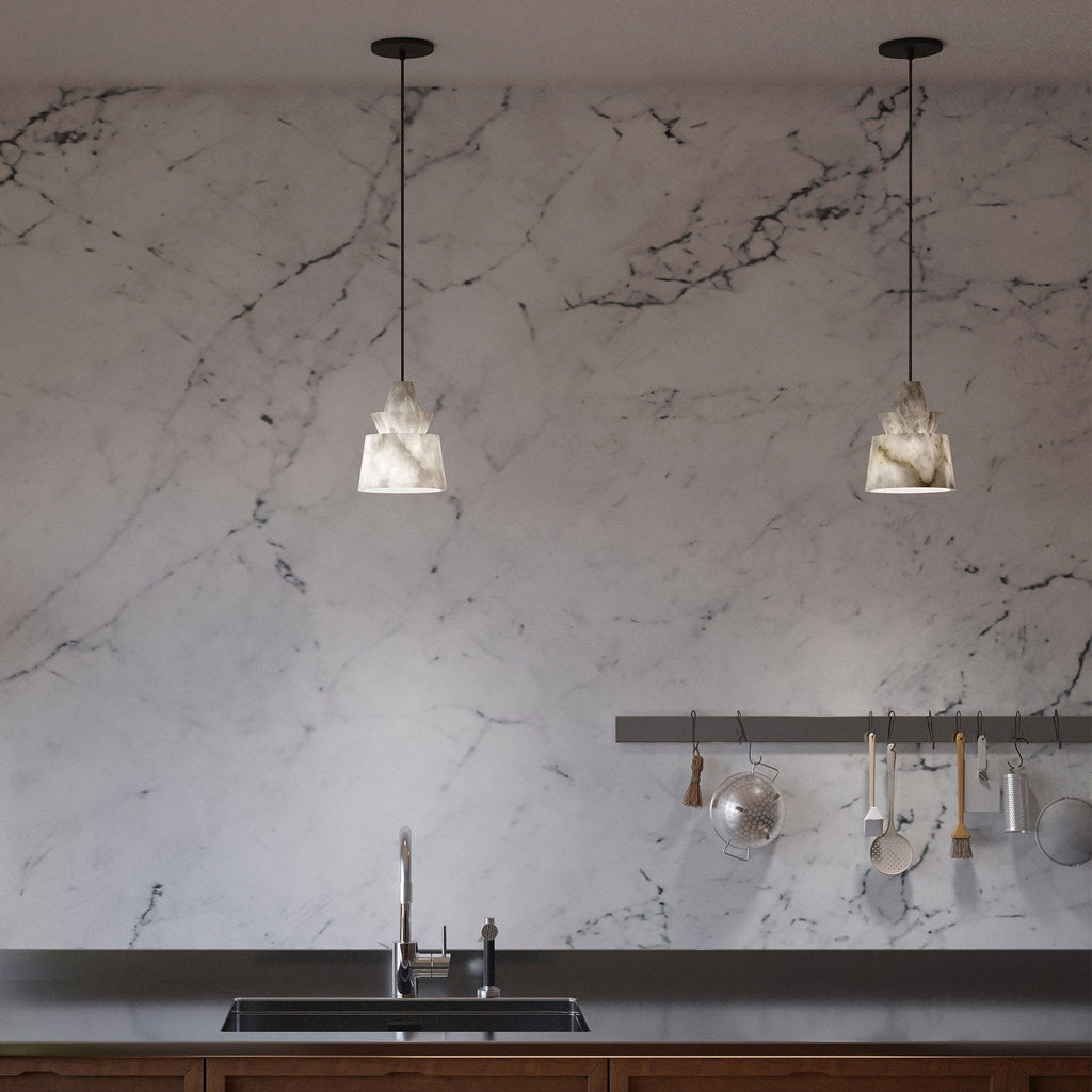 Strata Alabaster Pendant Light
