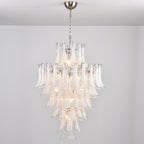 White Cloud Glass Petals Chandelier