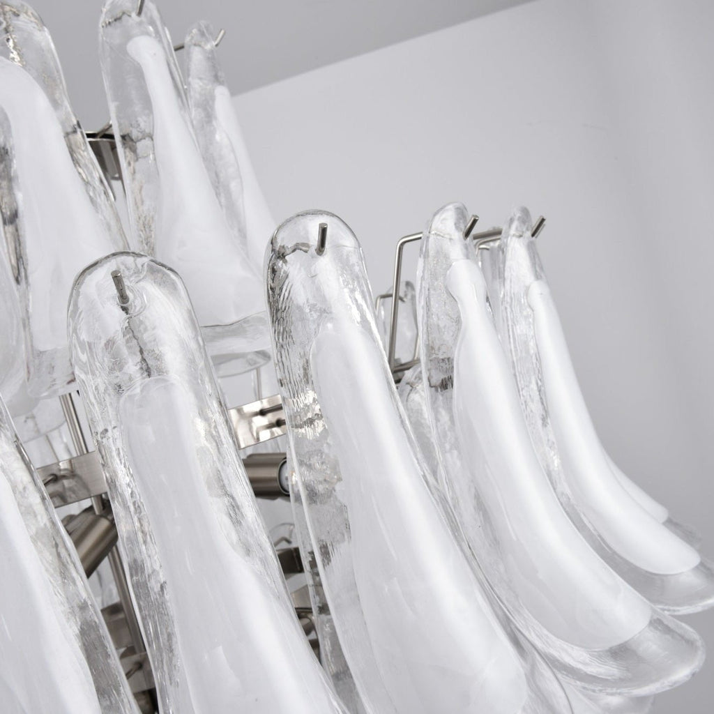 White Cloud Glass Petals Chandelier