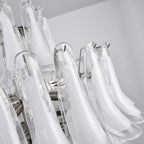 White Cloud Glass Petals Chandelier