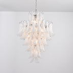 White Cloud Glass Petals Chandelier