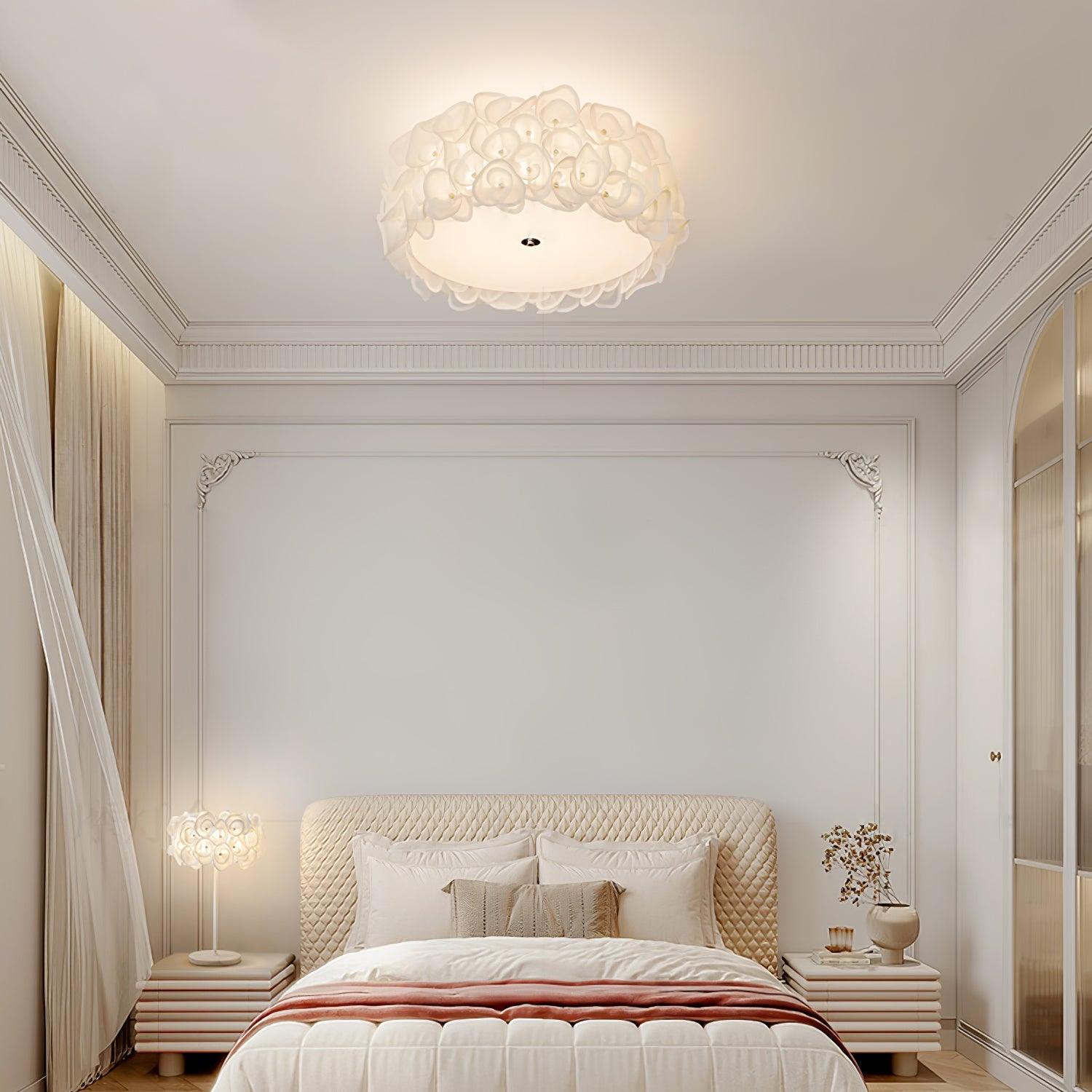 White Hydrangea Ceiling light Ceiling Lamp