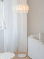 White Hydrangea Accent Lamp Floor Lamp