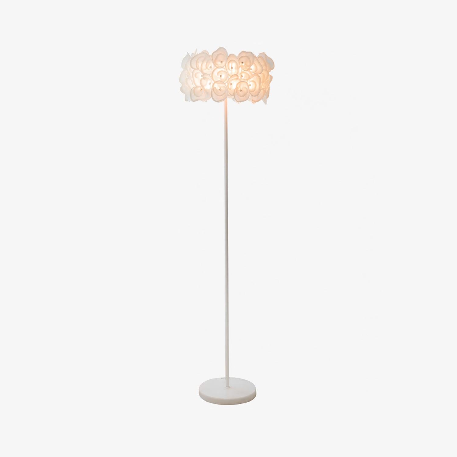 White Hydrangea Accent Lamp Floor Lamp