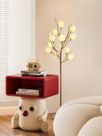 Porcelain Magnolia Torchiere Lamp Floor Lamp