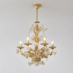 White Rose Crystal Crown Chandelier