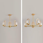 Wood Art Halo Candelabrum Chandelier