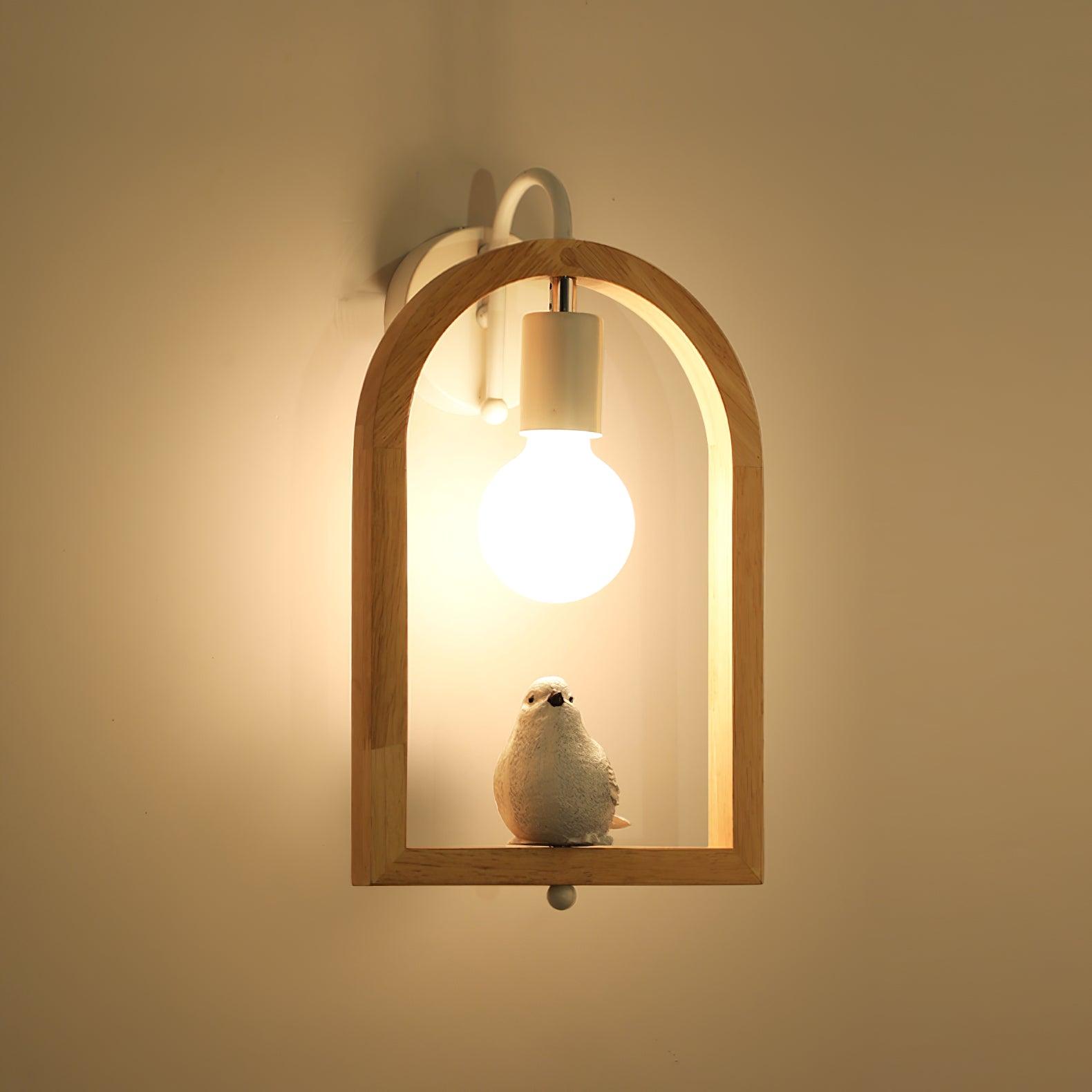 Wood Bird Resin Wall-mounted light Wall Light