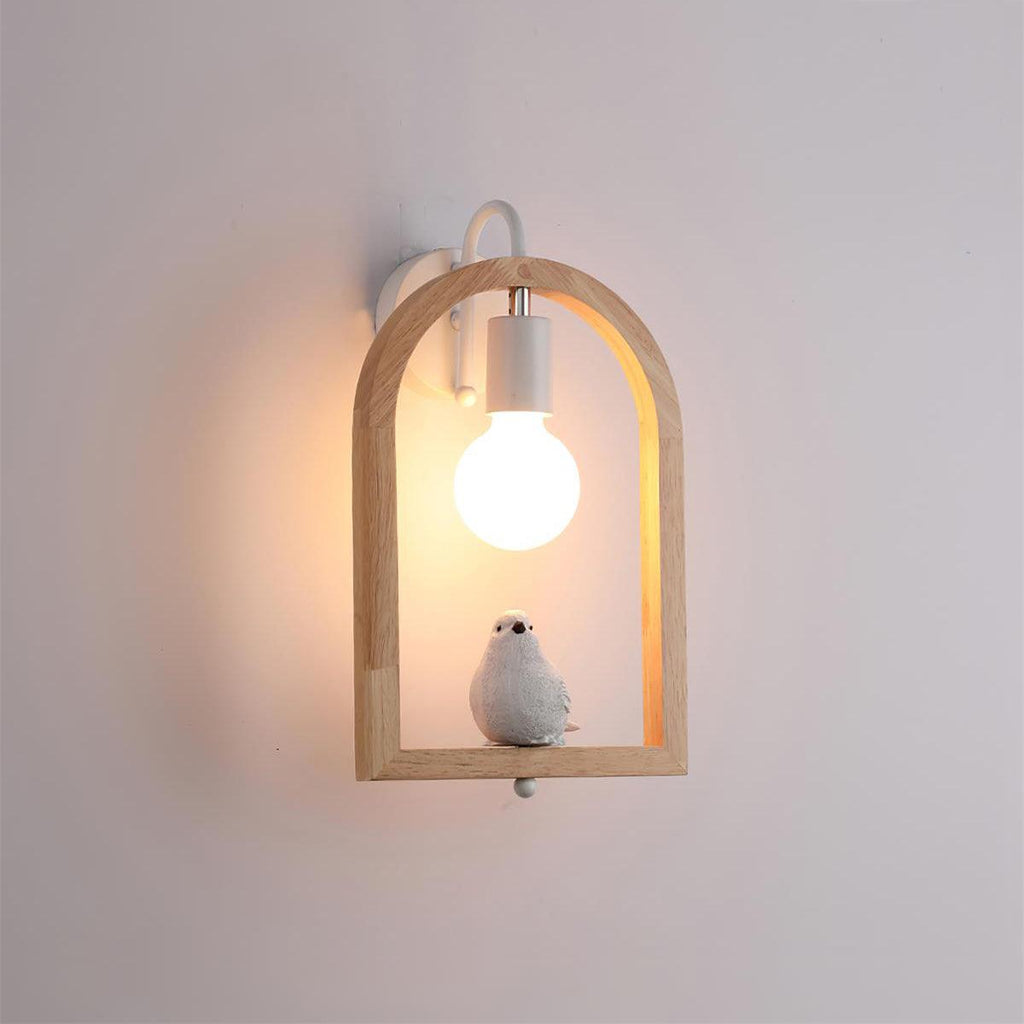 Wood Bird Resin Wall-mounted light Wall Light
