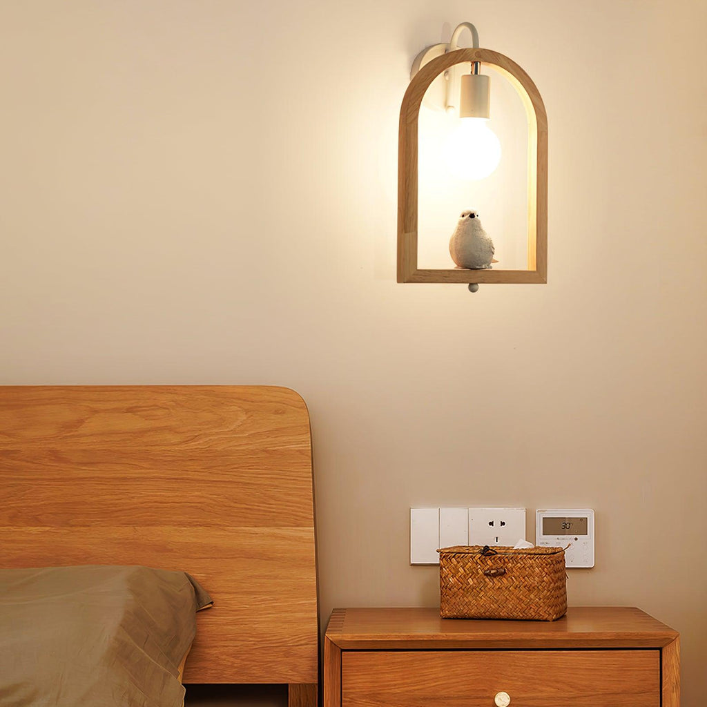 Wood Bird Resin Wall-mounted light Wall Light