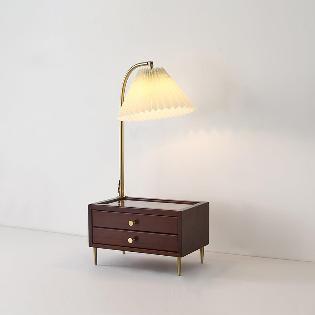 Wood Drawer Portable lamp Table Lamp