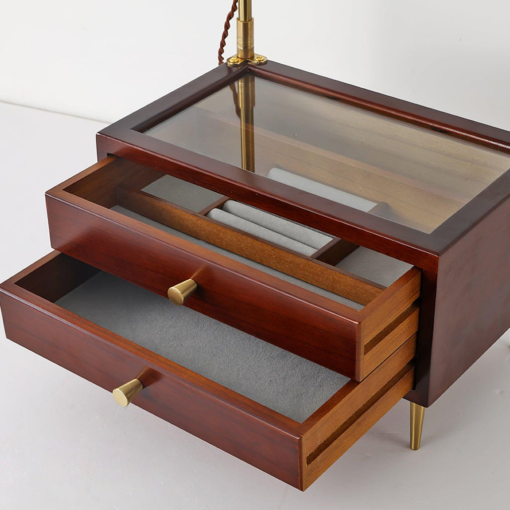 Wood Drawer Portable lamp Table Lamp