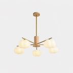 Wooden Cotton Balls Candelabrum Chandelier