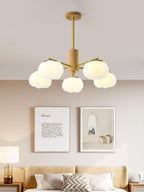 Wooden Cotton Balls Candelabrum Chandelier