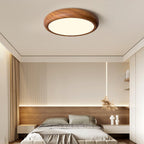 Wood Grain Round Overhead light Ceiling Lamp