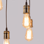 Wood Hanging Multi Electrolier Chandelier