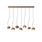 Wood Pumpkin Cluster Gasolier Chandelier