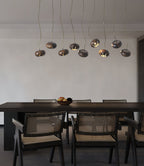 Wood Pumpkin Cluster Gasolier Chandelier