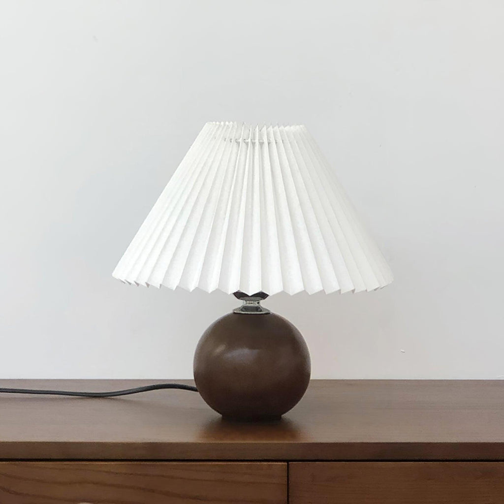 Wooden Pleated Desk lamp Table Lamp