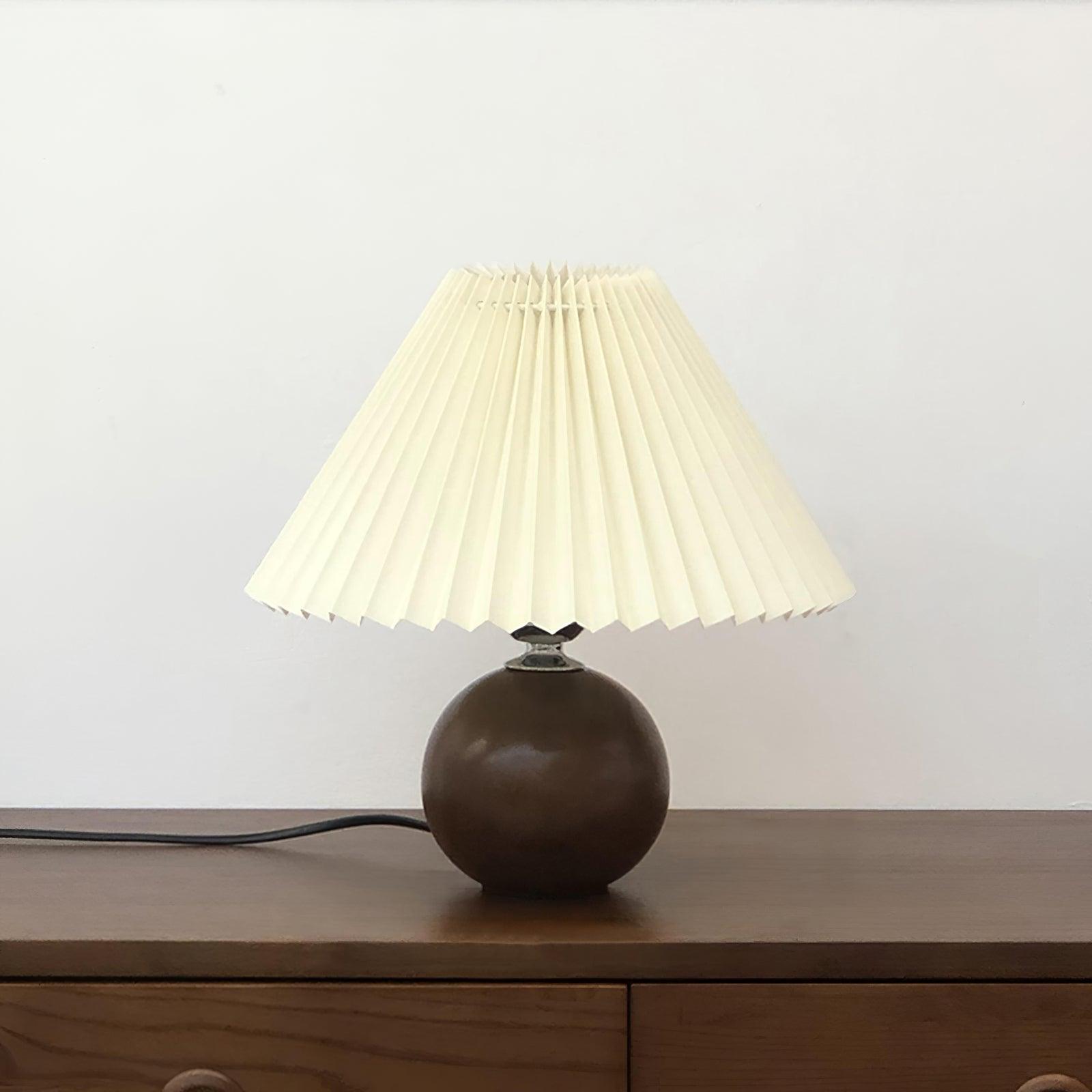 Wooden Pleated Desk lamp Table Lamp
