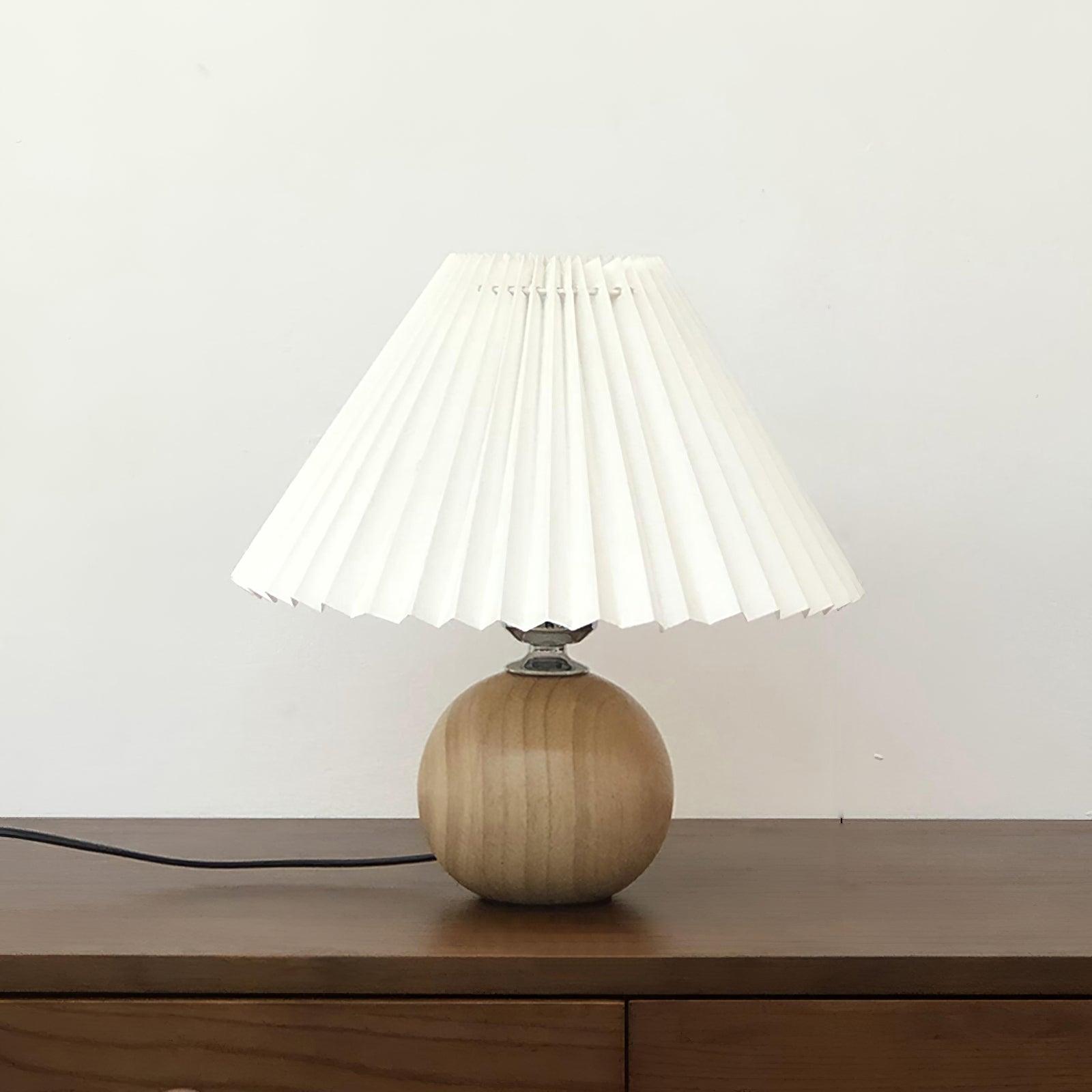 Wooden Pleated Desk lamp Table Lamp