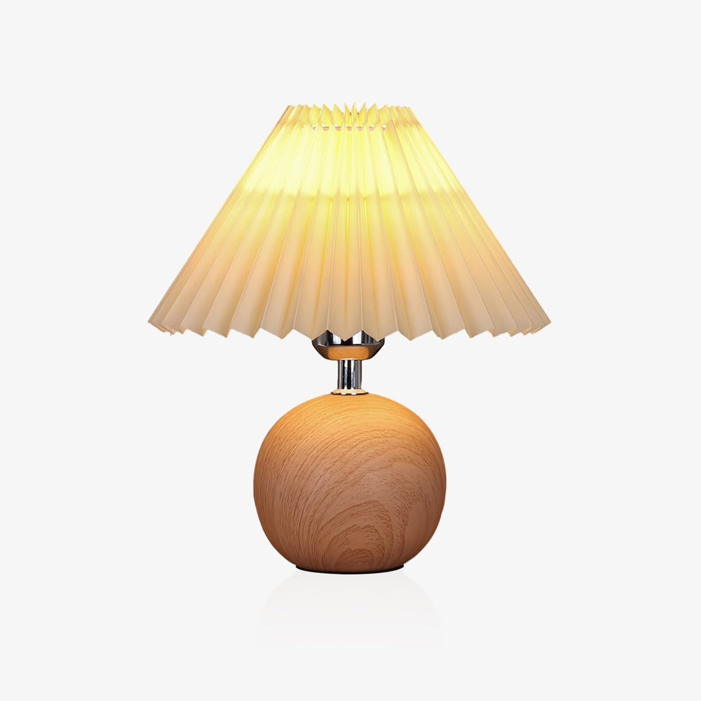 Wooden Pleated Desk lamp Table Lamp