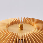 Wooden Pumpkin Uplight Lamp Floor Lamp