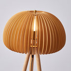 Wooden Pumpkin Uplight Lamp Floor Lamp