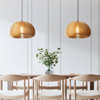 Wooden Pumpkin Ceiling light fitting Pendant Lamp