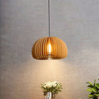 Wooden Pumpkin Ceiling light fitting Pendant Lamp