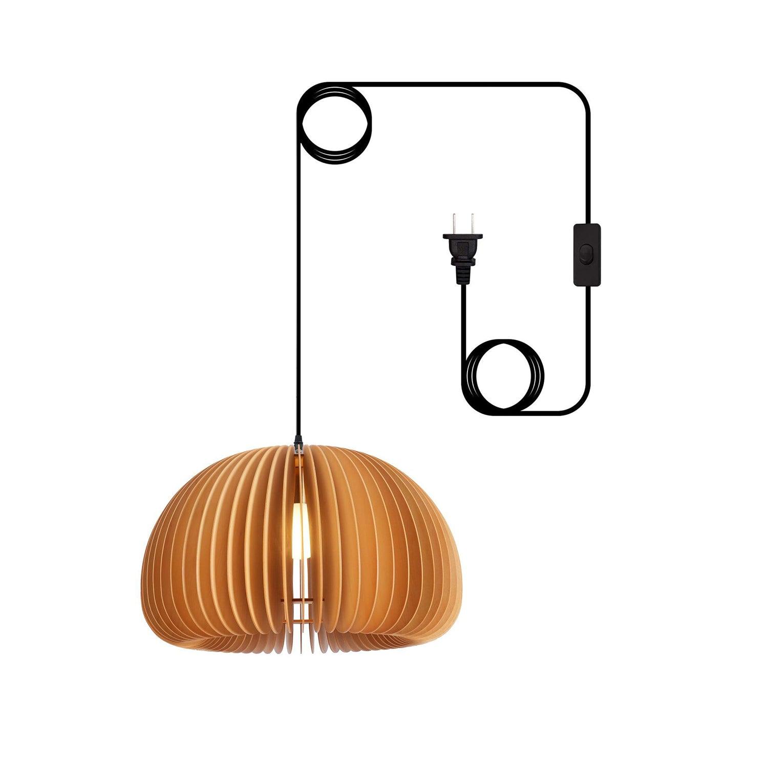 Wooden Pumpkin Houselight Swag Lights
