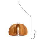 Wooden Pumpkin Houselight Swag Lights