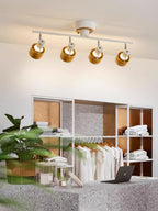 Wooden Adjustable Spot Overhead light Ceiling Lamp