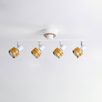 Wooden Adjustable Spot Overhead light Ceiling Lamp