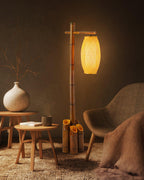 Zen Bamboo Tube Accent Lamp Floor Lamp