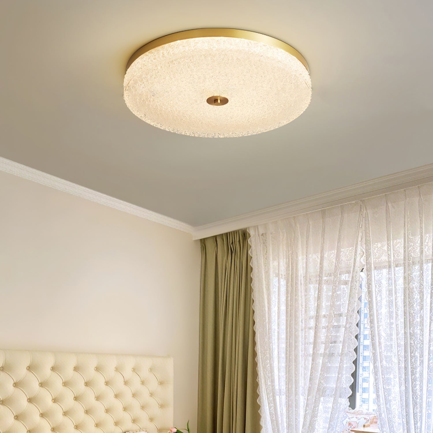 Aurielle Frost Glass Ceiling Light