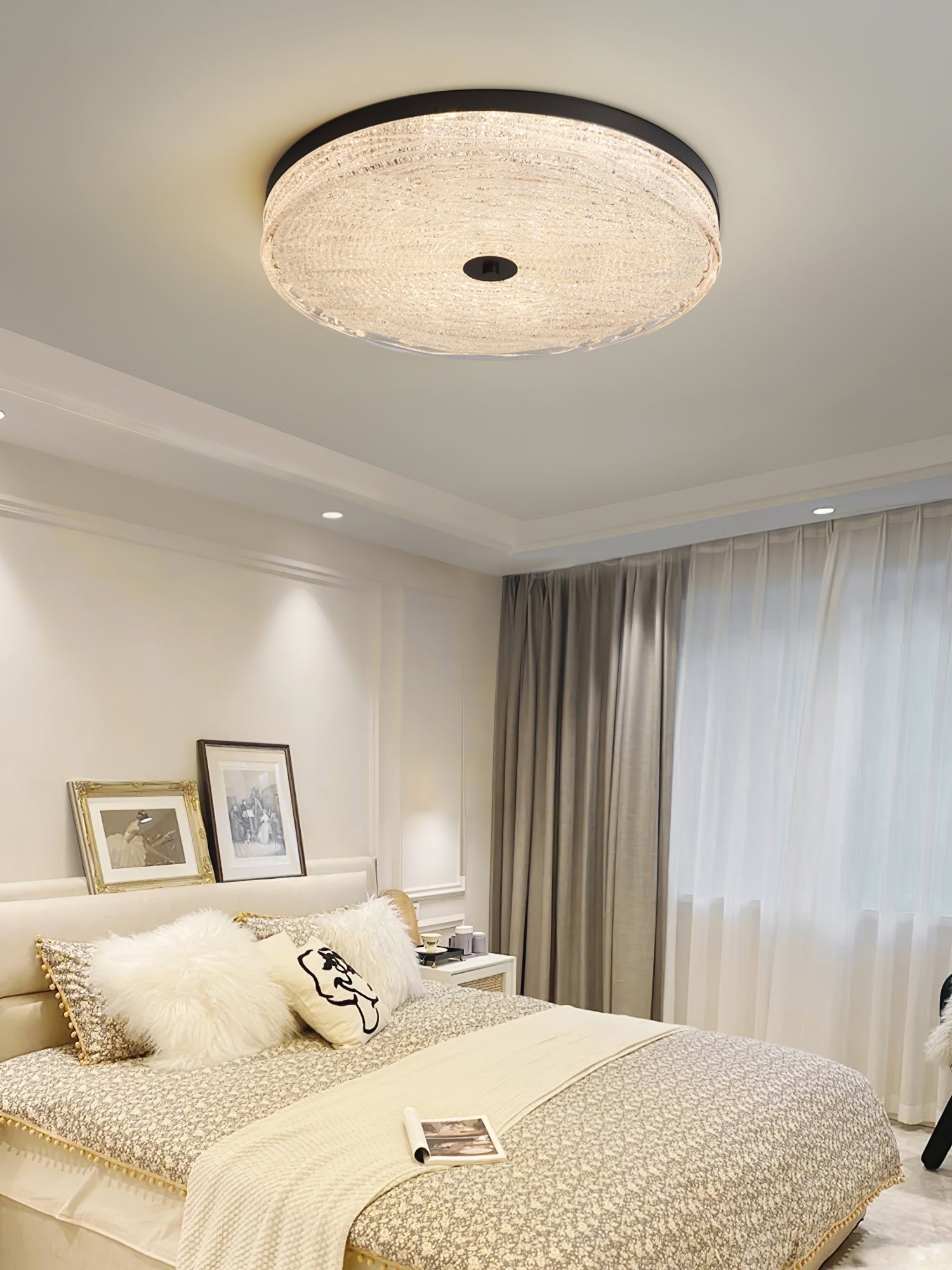 Aurielle Frost Glass Ceiling Light