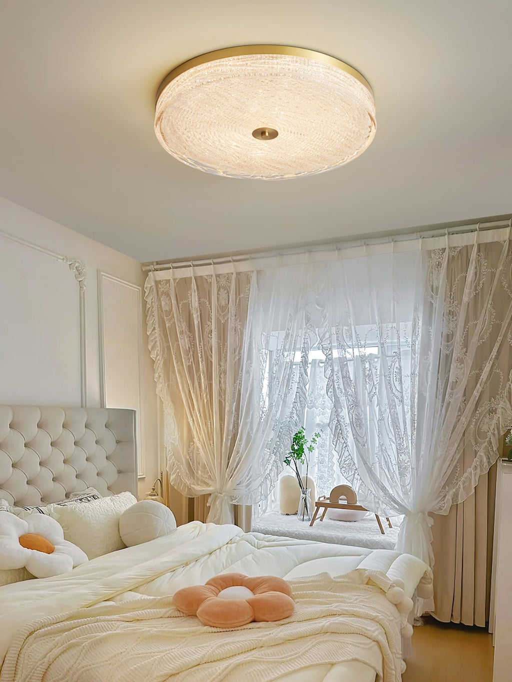 Aurielle Frost Glass Ceiling Light