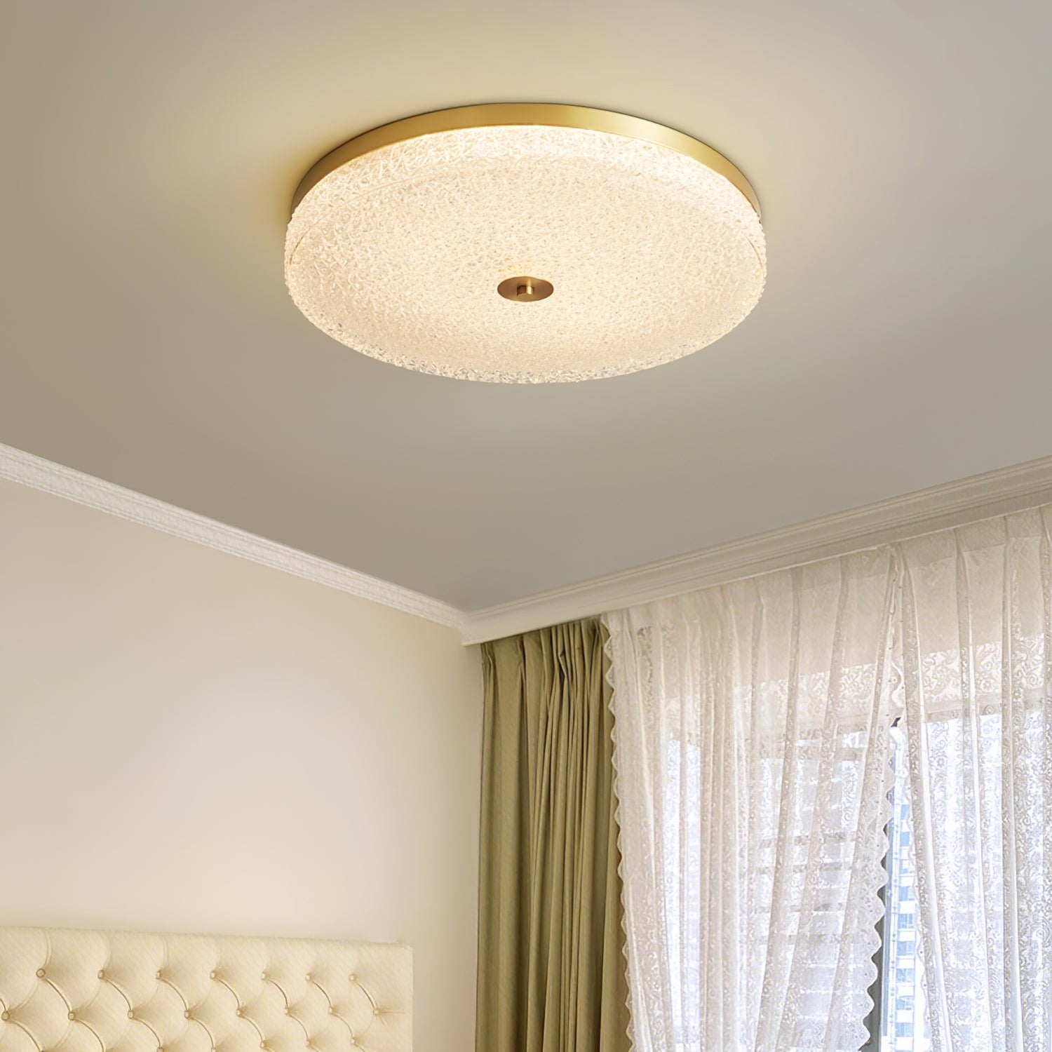 Aurielle Frost Glass Ceiling Light