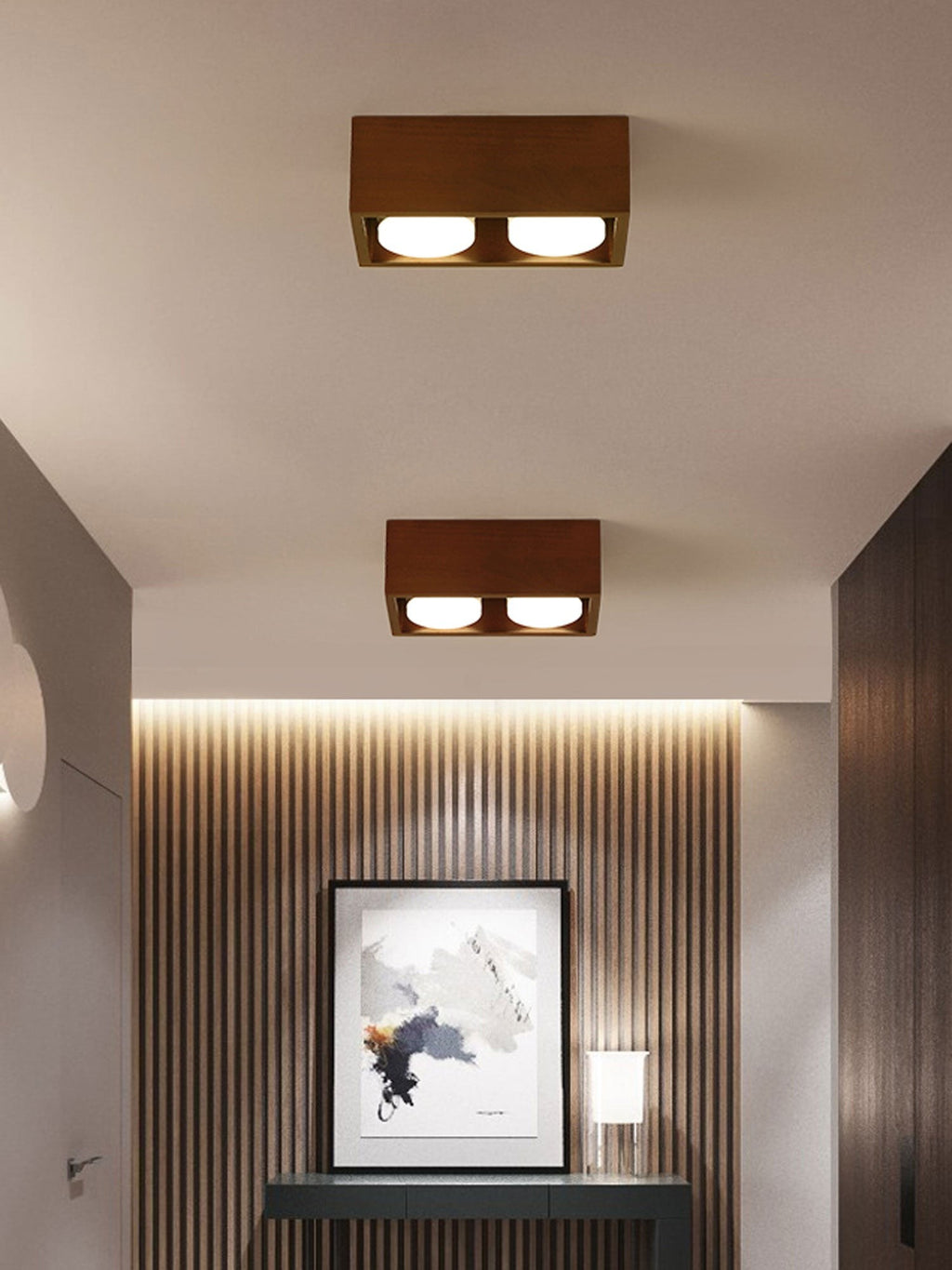 Cubora Minimal Wood Ceiling Light