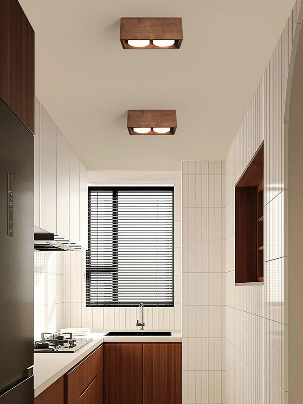 Cubora Minimal Wood Ceiling Light