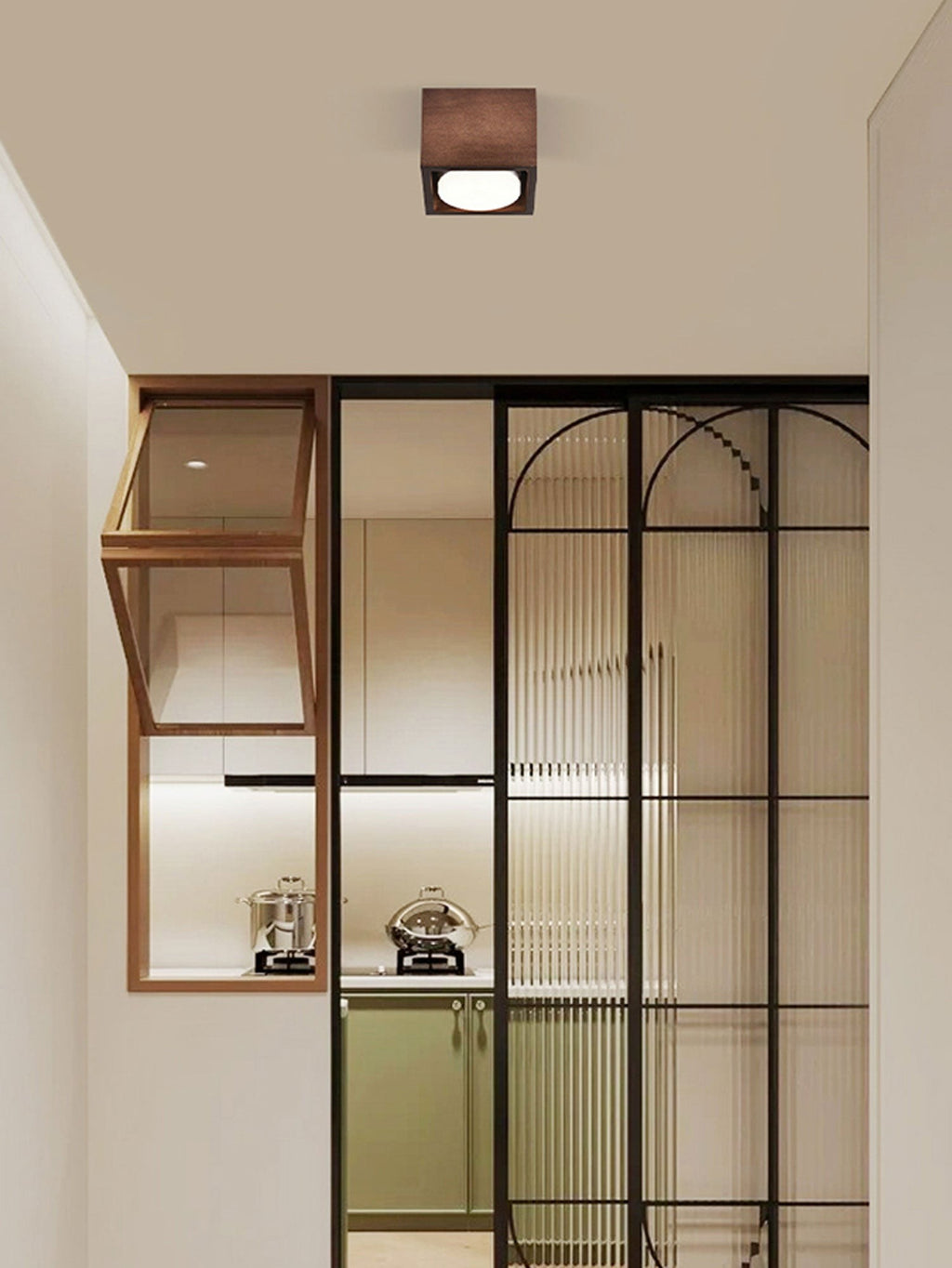 Cubora Minimal Wood Ceiling Light