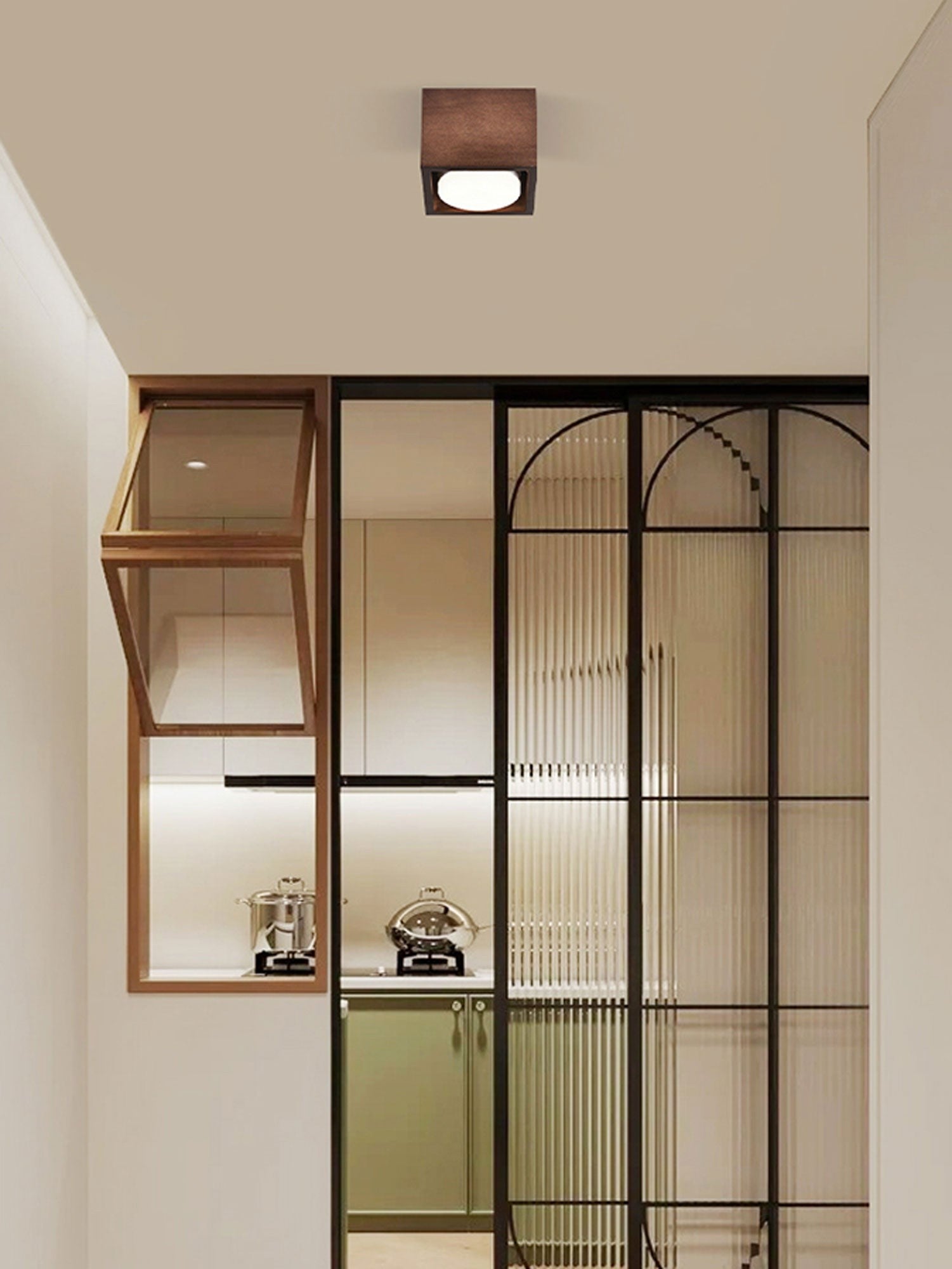 Cubora Minimal Wood Ceiling Light